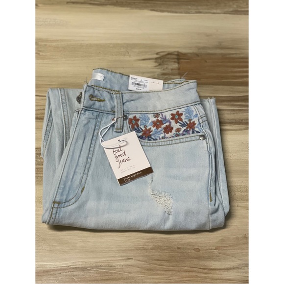 *SOLD*NWT LC Lauren Conrad Perfect Vintage Super High-Waist Crop Jeans Blue SZ - Picture 4 of 4